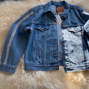 Levi’s ExBoyfriend Rhinestone Trucker Denim Jacket